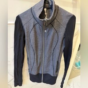 Lululemon Zip-Up Gray Herringbone Jacket
